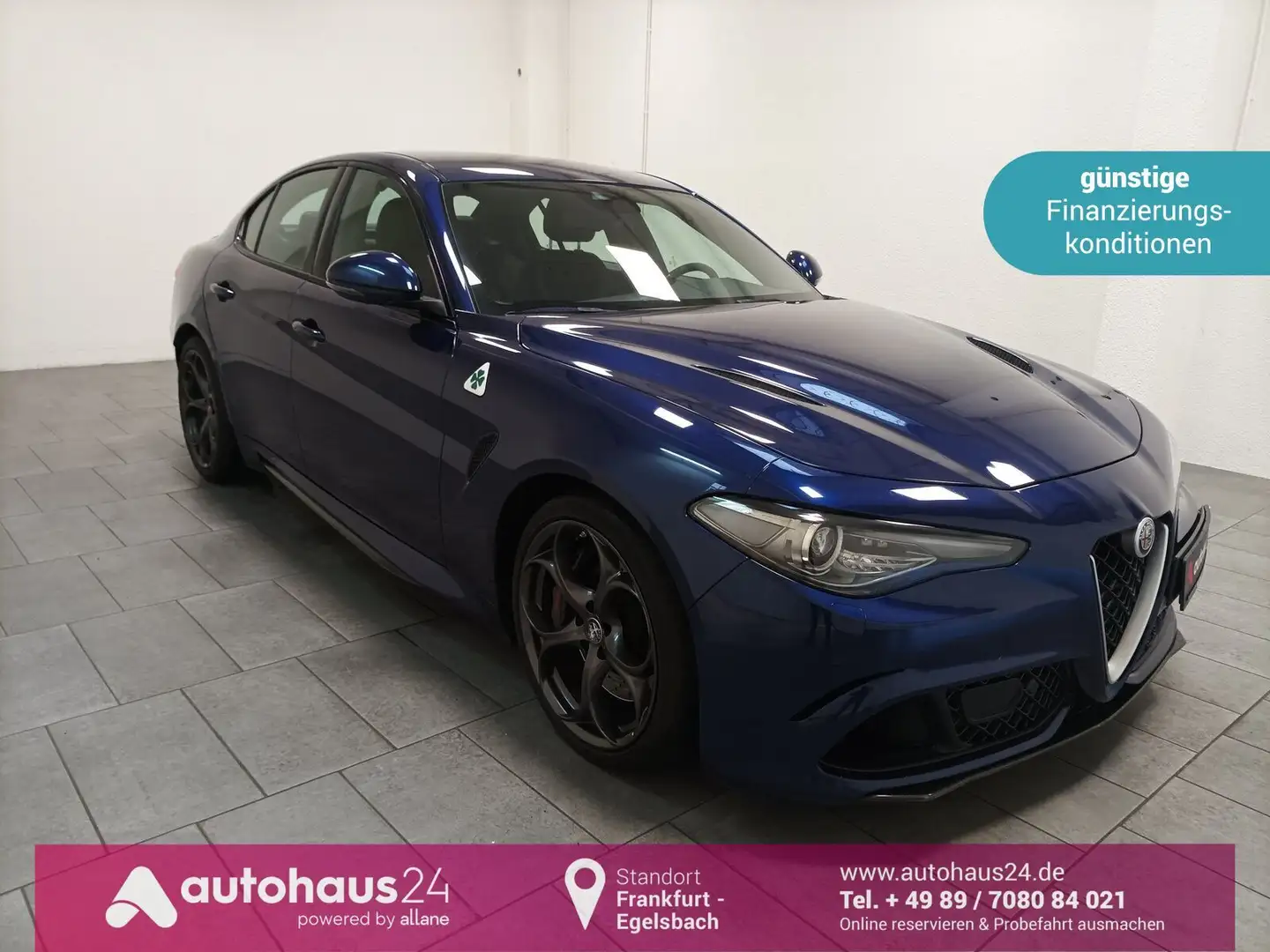 Alfa Romeo Giulia 2.9 V6 Bi-Turbo Quadrifoglio|Navi|H&K| Blau - 1