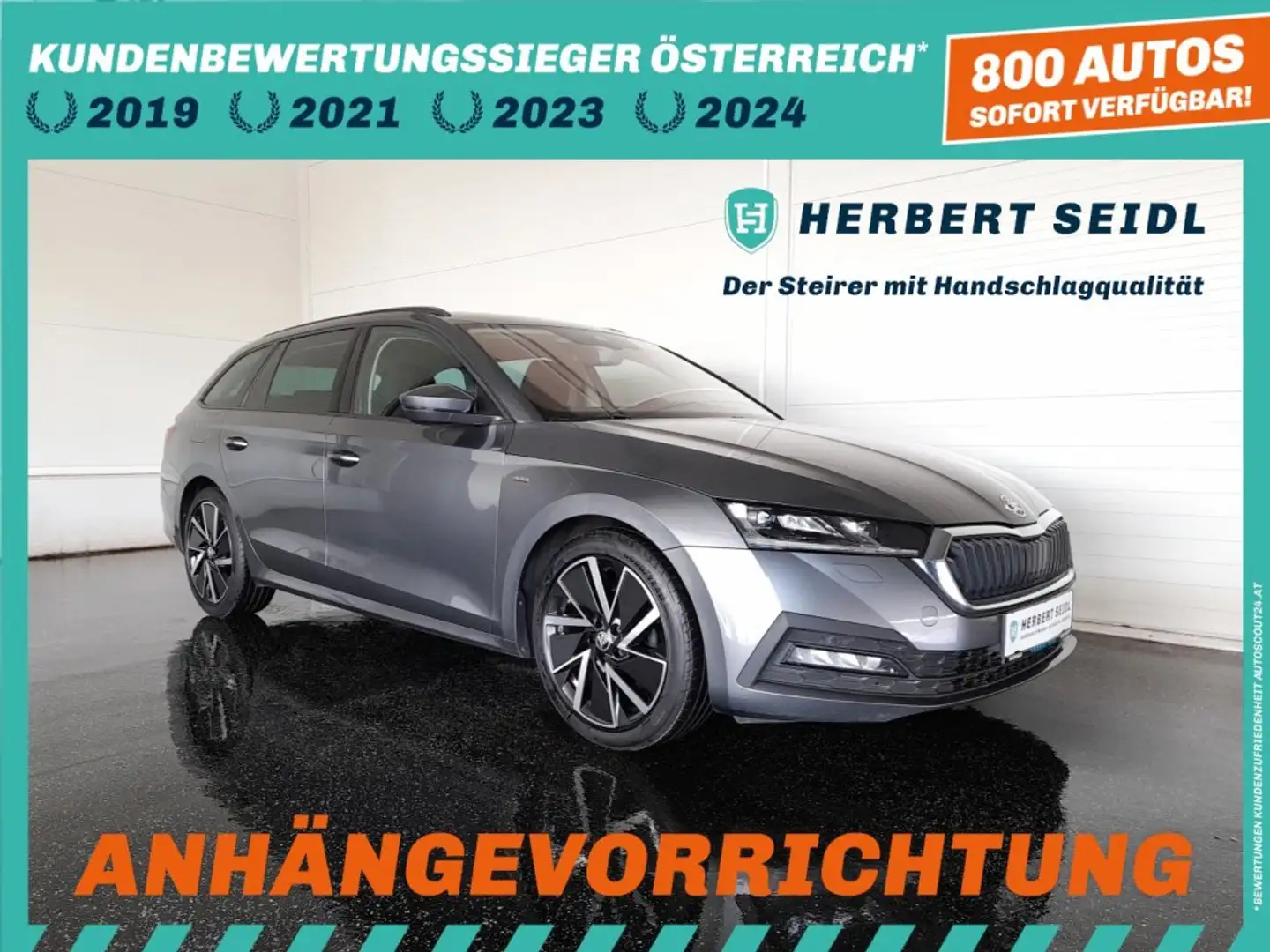 Skoda Octavia Combi 2,0 TDI DSG *MATRIX-LED / 18 ZOLL / SPORTFAHRWERK / VIRTUELL / NAVI / AHV / ACC / KEYLESS* Grau - 1
