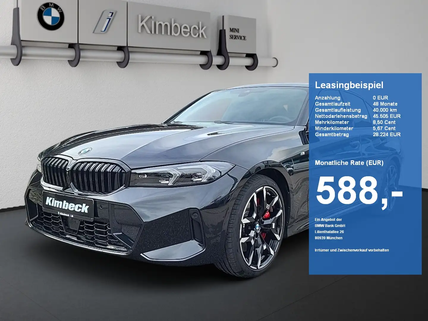 BMW 318 d Limousine M SPORT LED ACC HeadU 360° AHK HiF Schwarz - 1