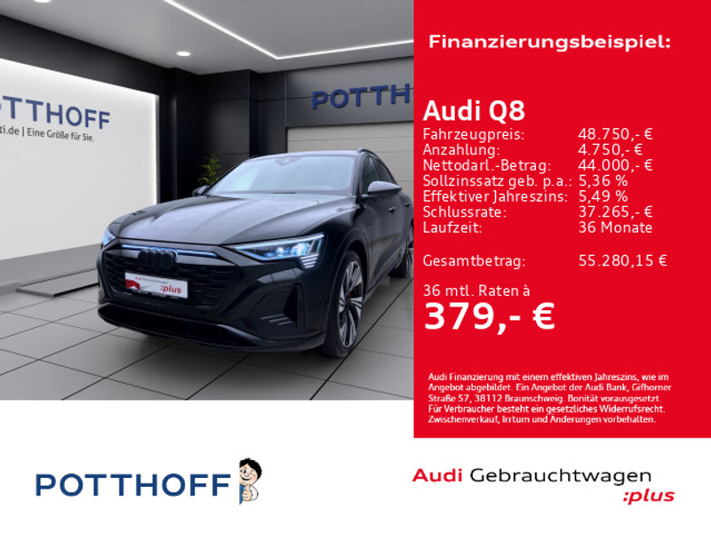 Audi Q8 Sportback 55 e-tron Q S LINE PANO NAVI+ B&O L