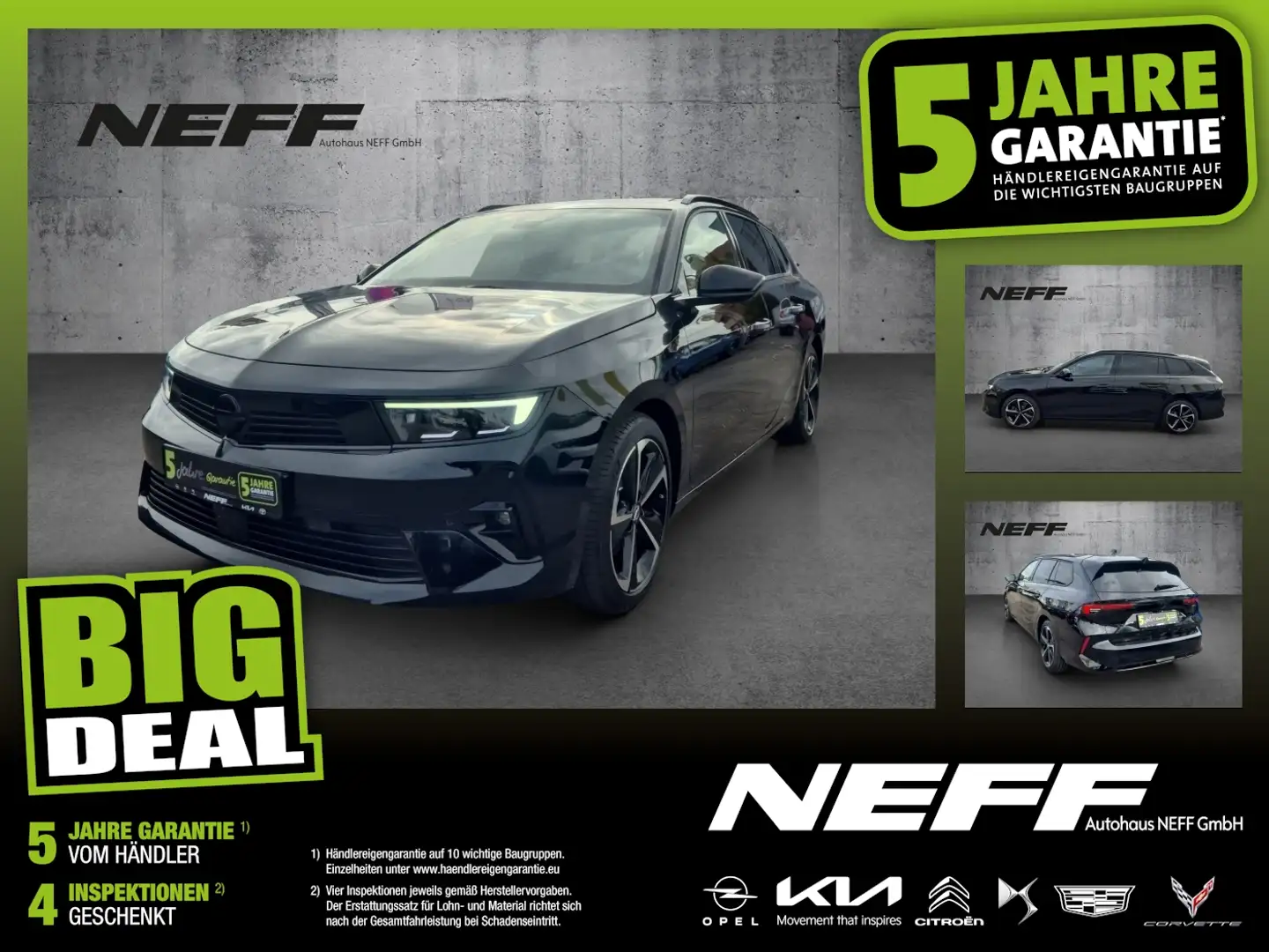 Opel Astra L Sports Tourer 1.2 Turbo GS ACC+Alcantara Noir - 1