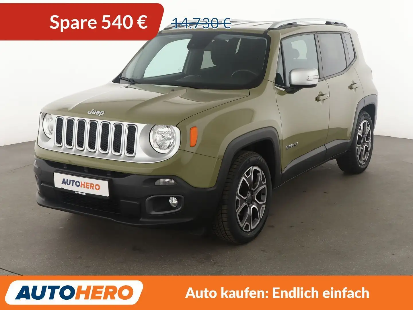 Jeep Renegade 1.4 M-Air Limited FWD*NAVI*PDC*SHZ*AHK*SPUR* Grün - 1