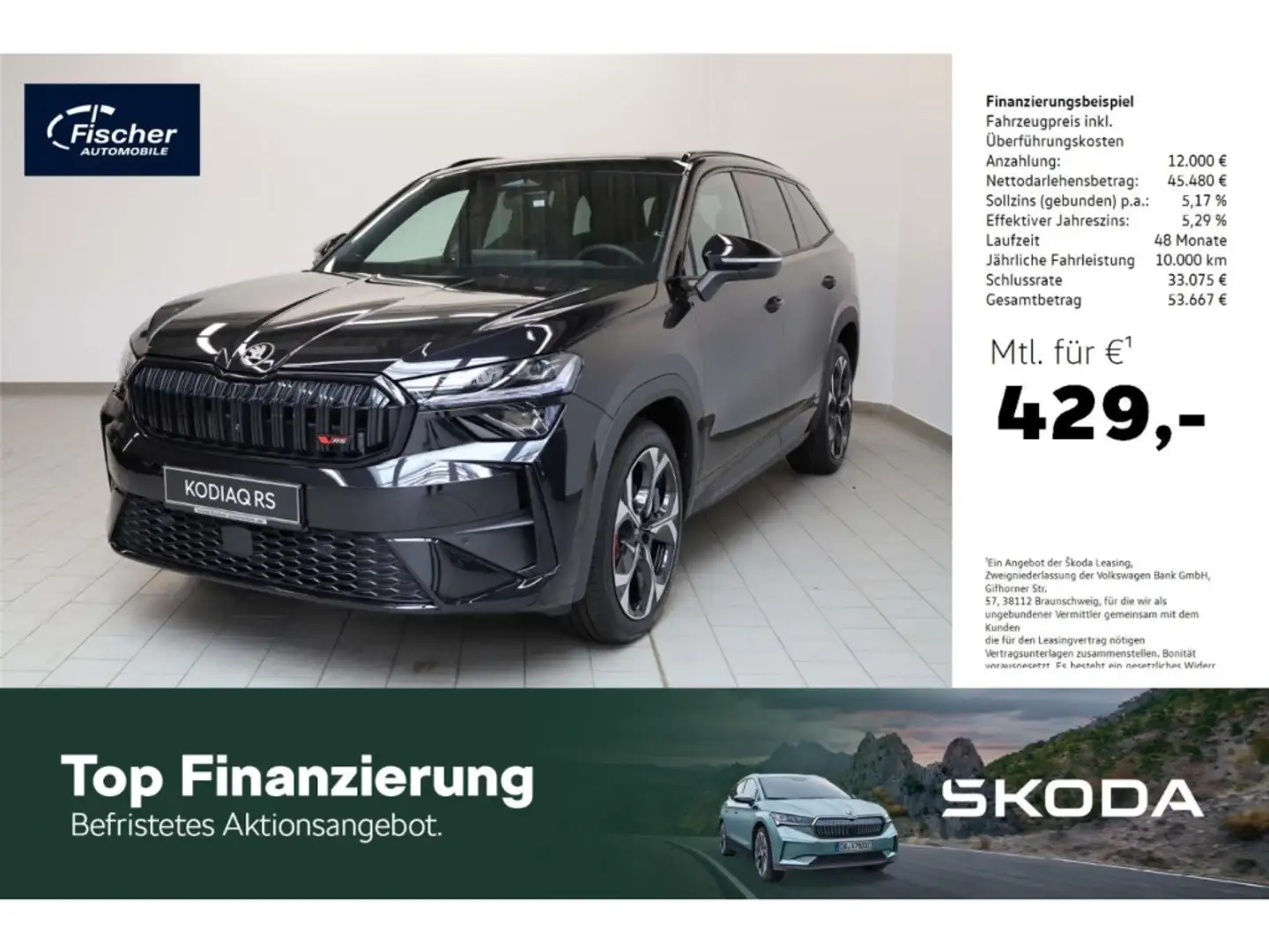 Skoda Kodiaq 2.0 TSI RS 4x4 Schwarz - 1
