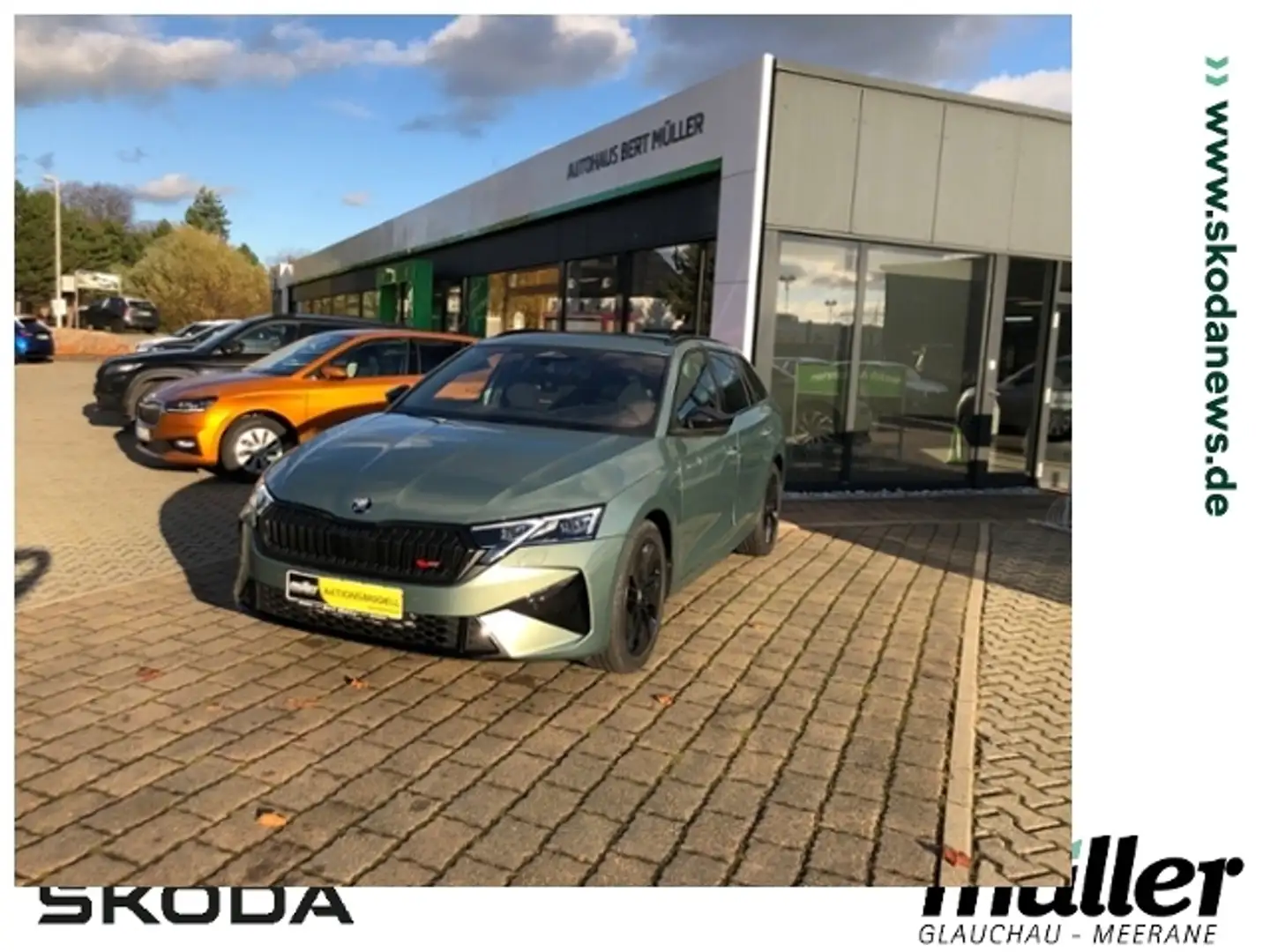 Skoda Octavia Combi RS Navi Matrix SmartLink Kamera Grün - 1