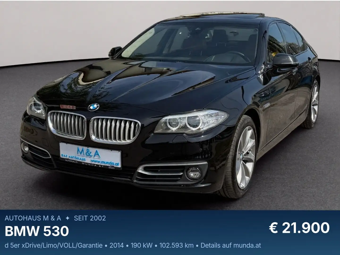 BMW 530 d 5er xDrive/Limo/VOLL/Garantie Schwarz - 1