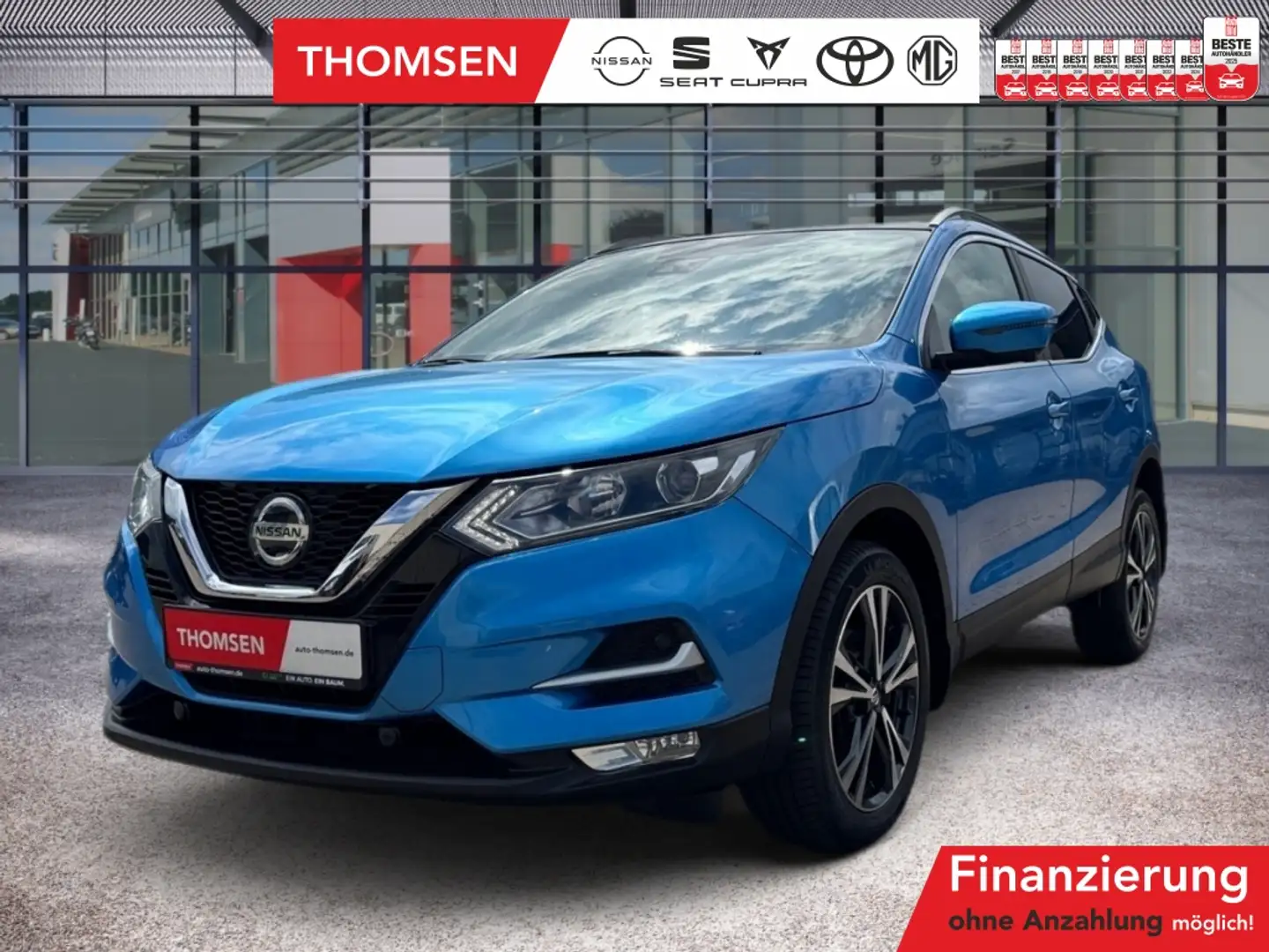 Nissan Qashqai 1.3 DIG-T N-Connecta Pano SHZ PDC Navi Blue - 1