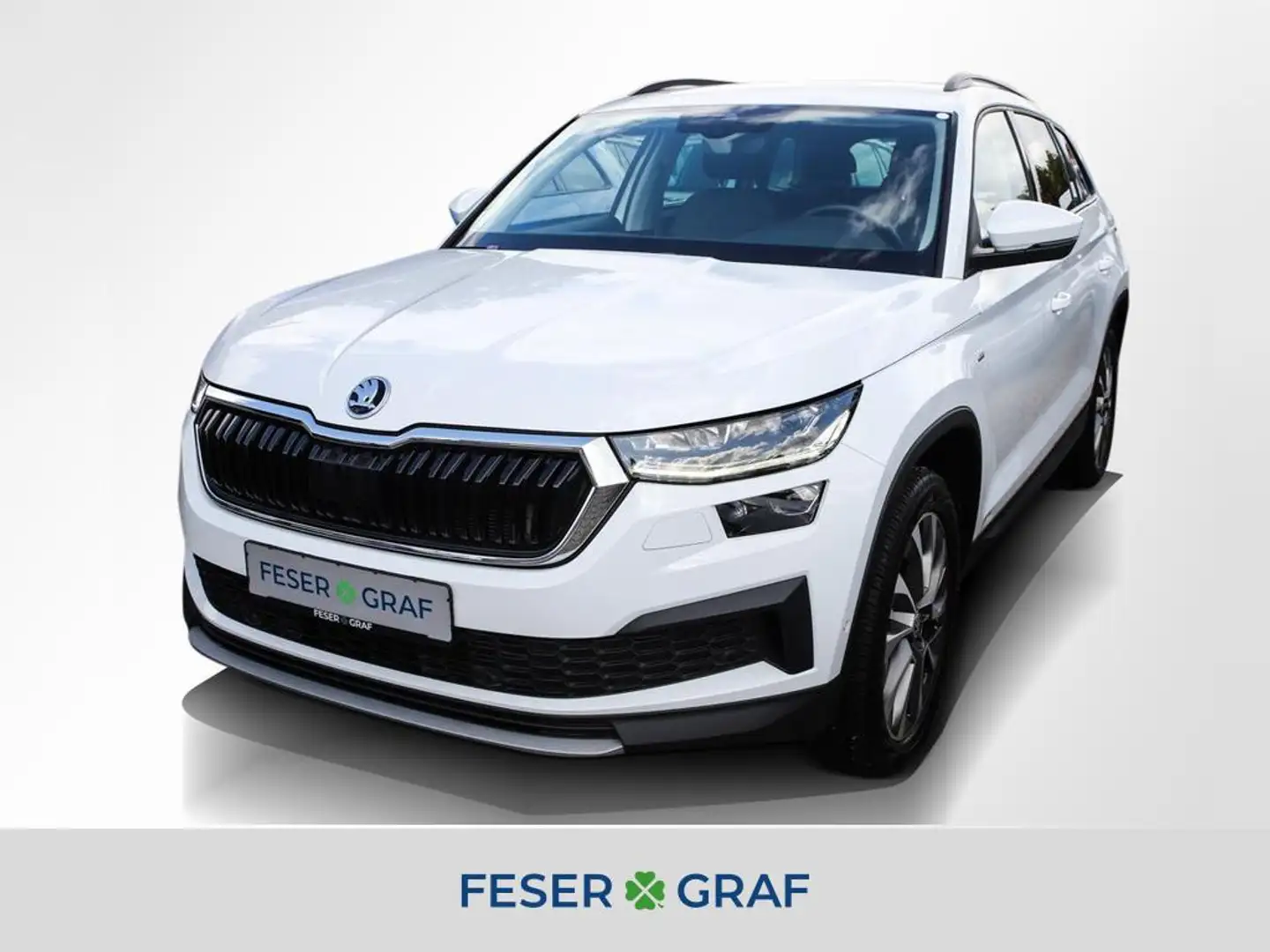 Skoda Kodiaq 2.0 TDI Clever ACC Matrix Navi Weiß - 1