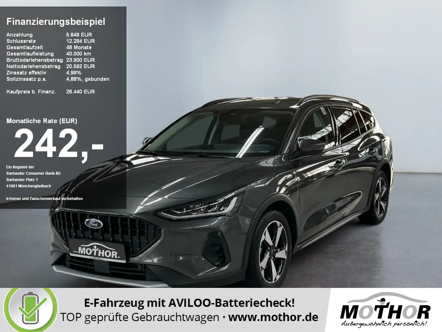 Ford Focus Turnier Active 1.0 MHEV Automatik Navi Grau - 1