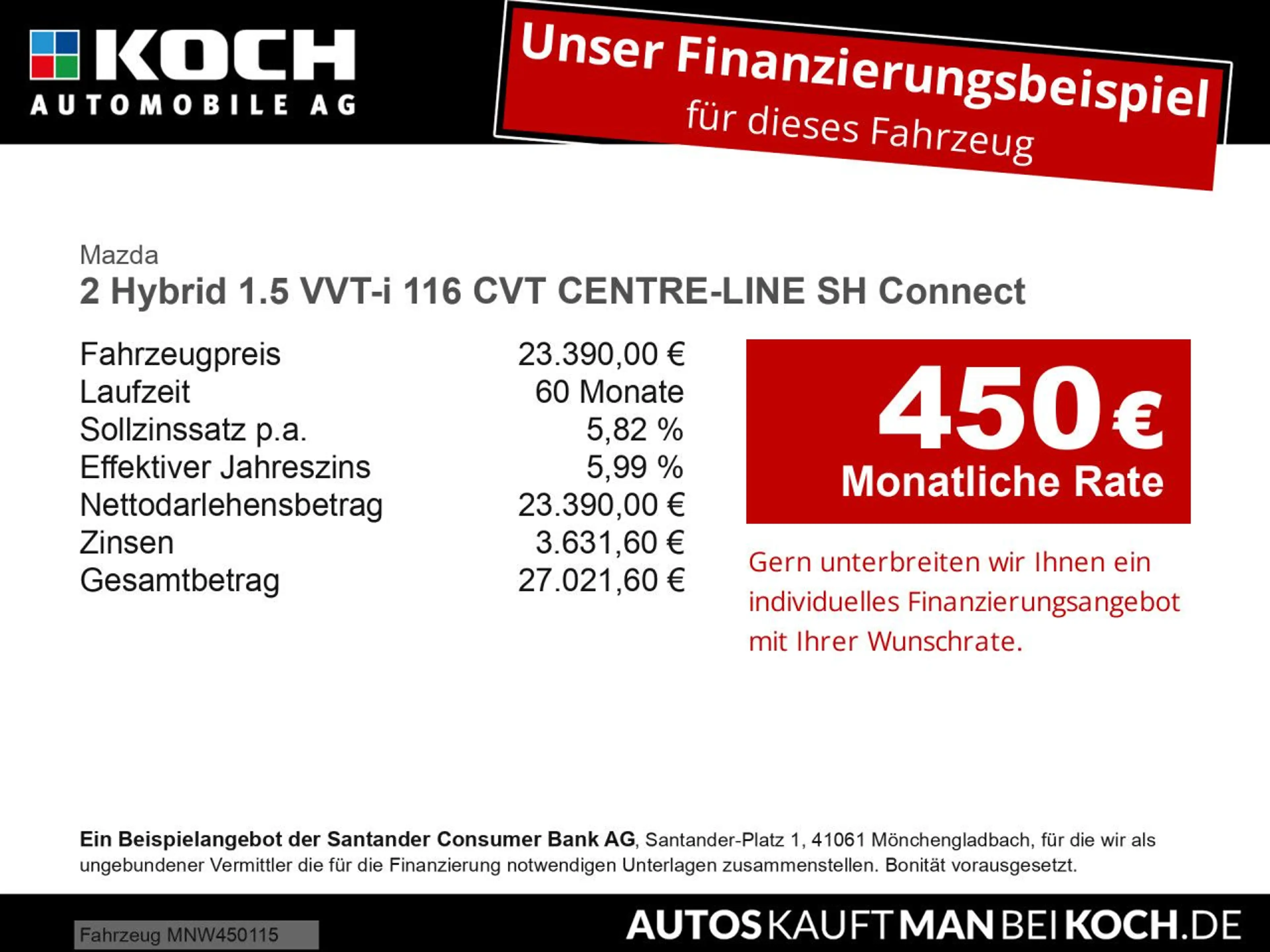 Mazda 2 Hybrid 1.5 VVT-i 116 CVT CENTRE-LINE SH Connect — photo 2
