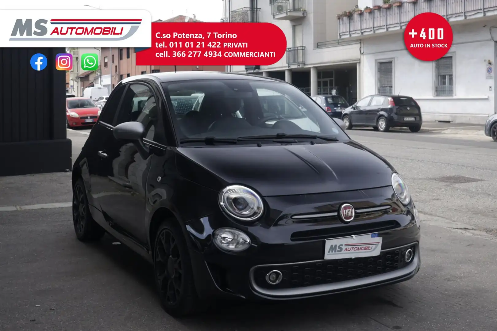 Fiat 500 1.2 Dolcevita Nero - 1