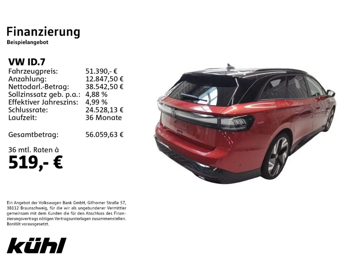 Volkswagen ID.7 Tourer GTX 4M IQ.Light/ACC/HuD/360°/App/Nav Rot - 2