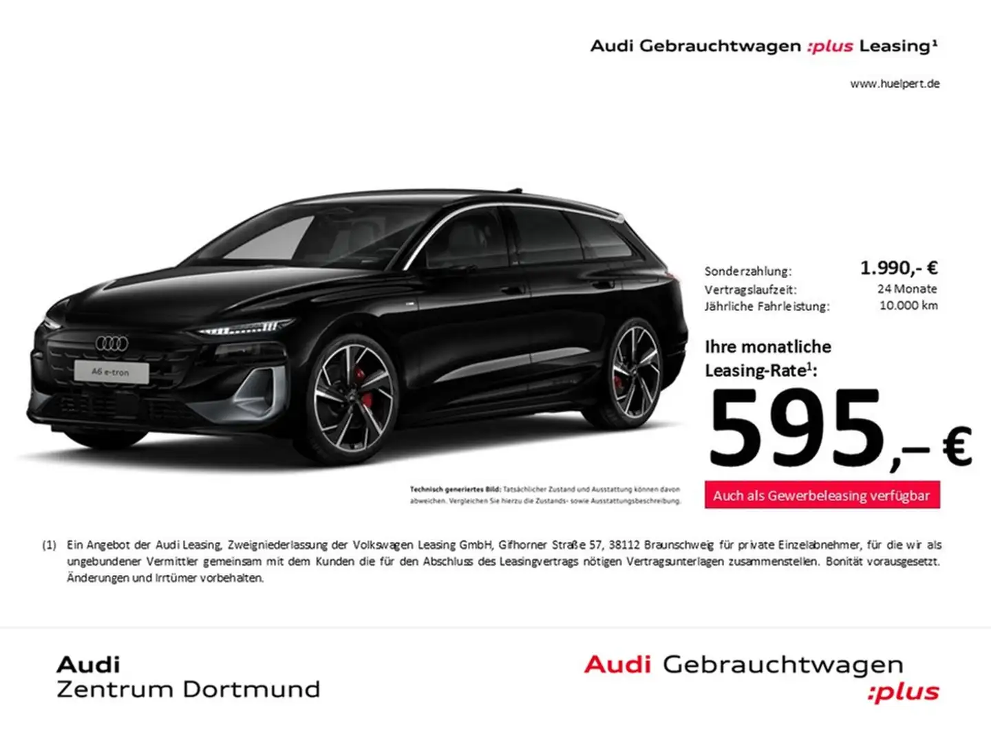 Audi A6 e-tron Avant quattro S LINE AHK 360°CAM LM21 Schwarz - 1