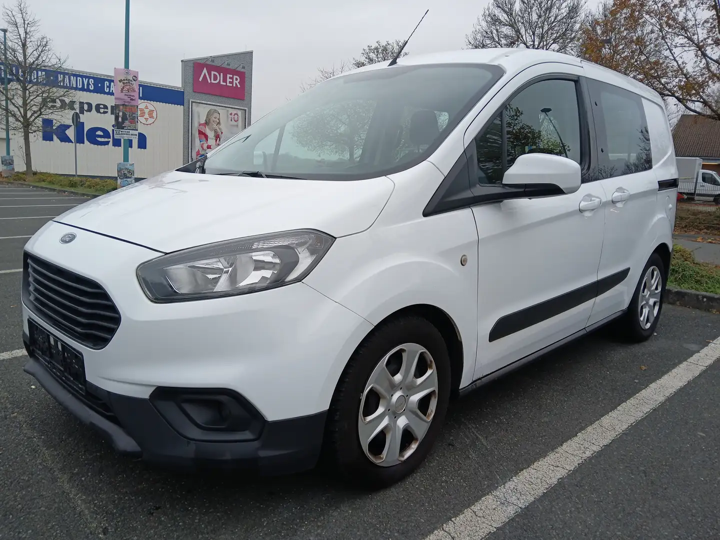 Ford Transit Courier 1.5 TDCI,5Sitzer,1.Hand,Klima,PDC,Unfallfrei Blanco - 1