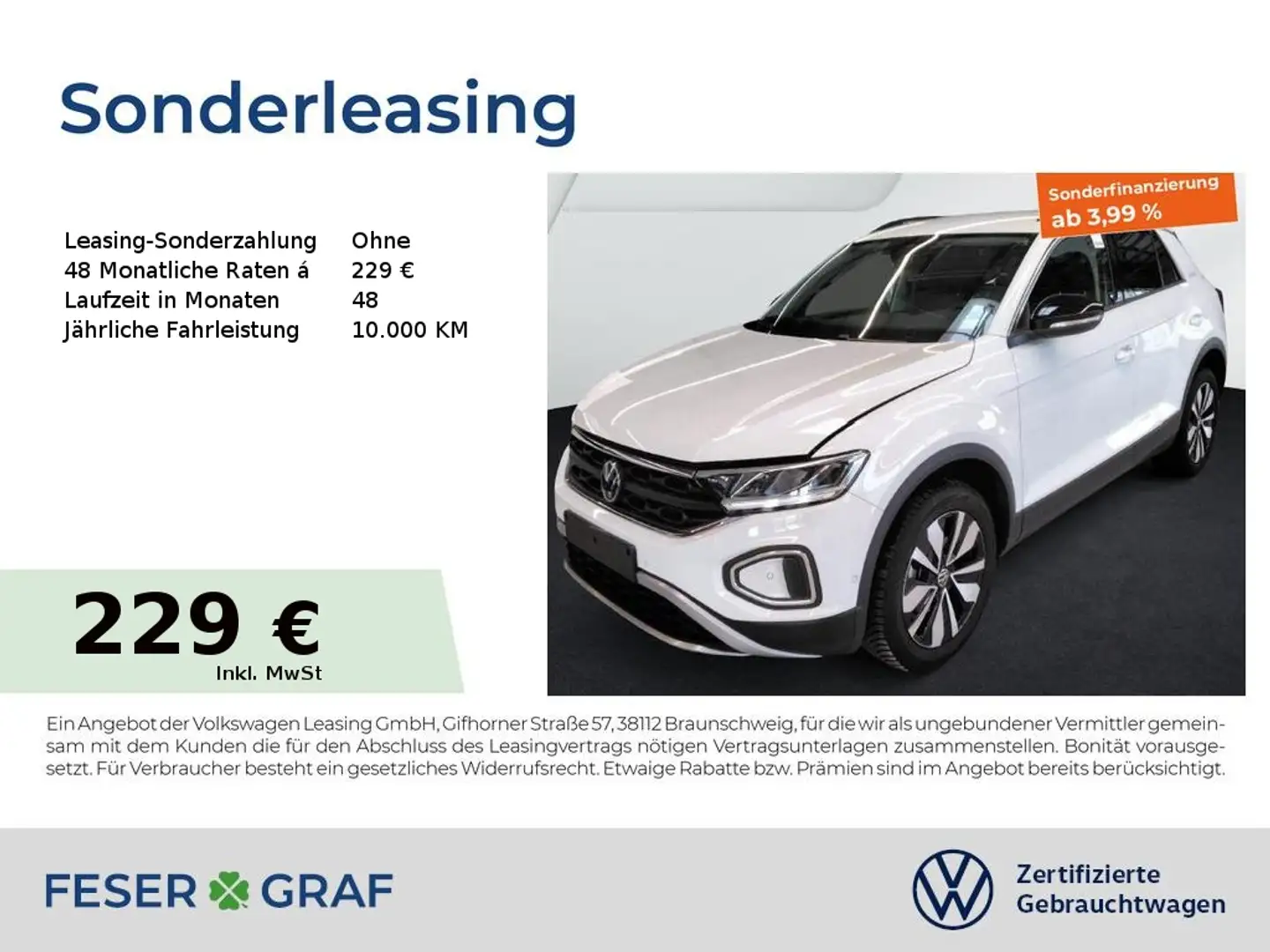 Volkswagen T-Roc Goal 1.0 TSI Navi LED ParkAssist LM SiHz Weiß - 1