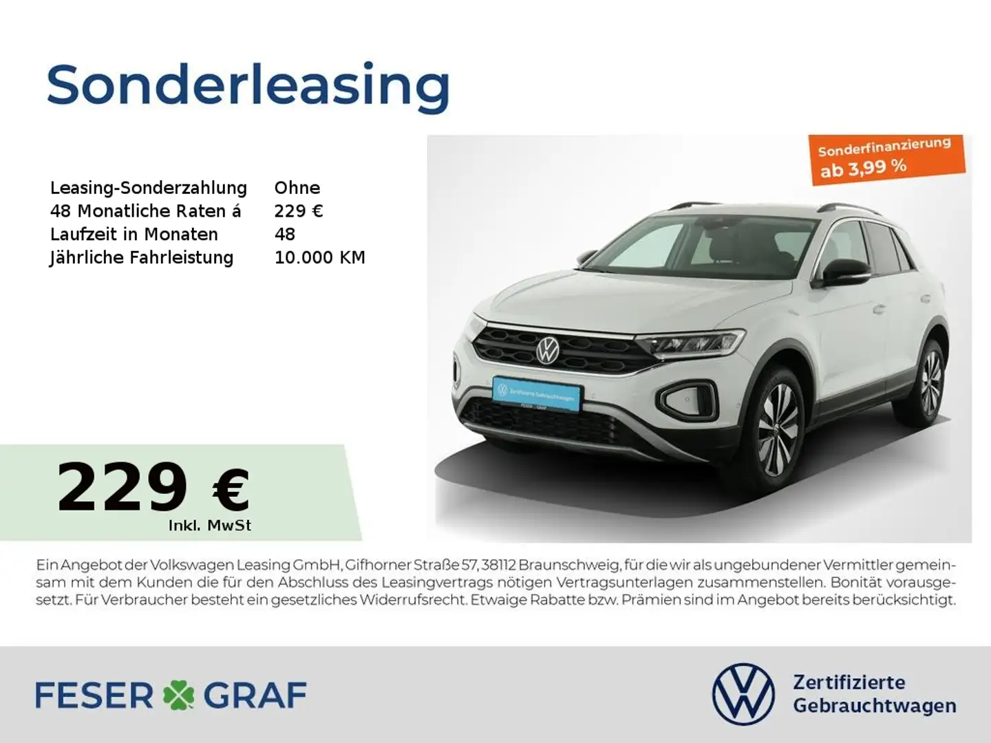 Volkswagen T-Roc Goal 1.0 TSI Navi LED ParkAssist LM SiHz Weiß - 1