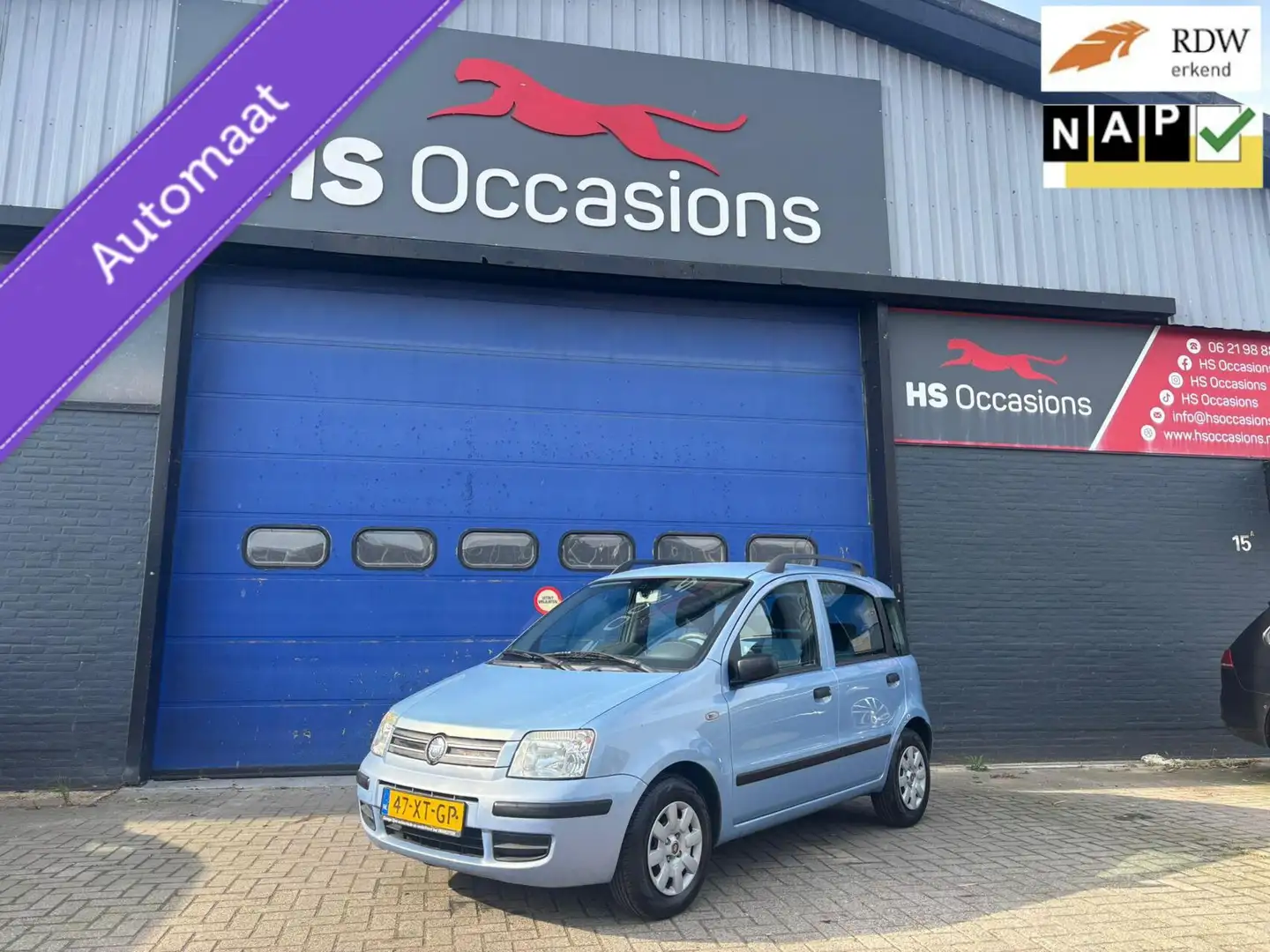 Fiat Panda 1.2 AUTOMAAT,LAGE KM,CARPLAY,NAP,NETTE STAAT Blauw - 1
