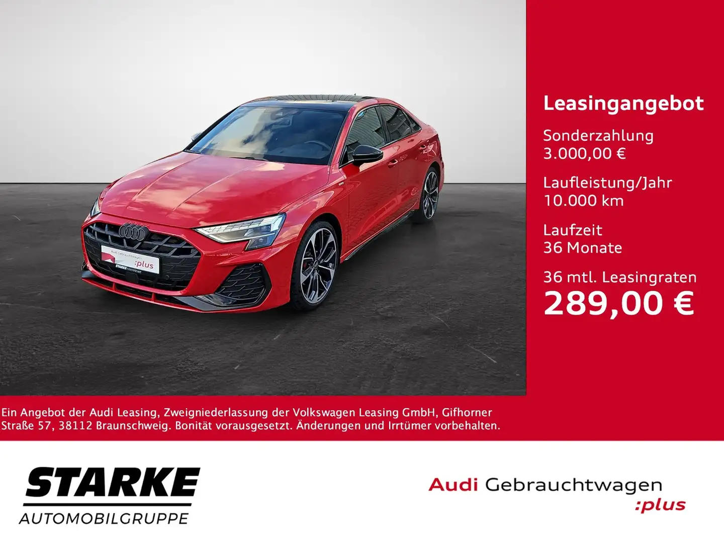 Audi A3 Limousine 35 TFSI S tronic S line NaviPlus LED ... Rouge - 1