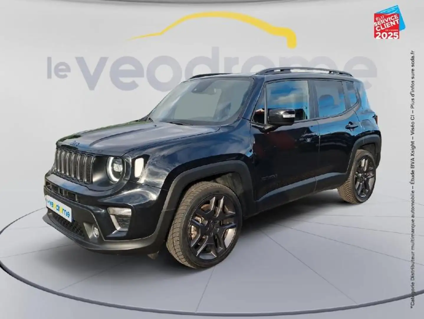 Jeep Renegade 1.3 GSE T4 240ch 4xe S AT6 MY21 Sieges cuir Camera Carplay Noir - 1