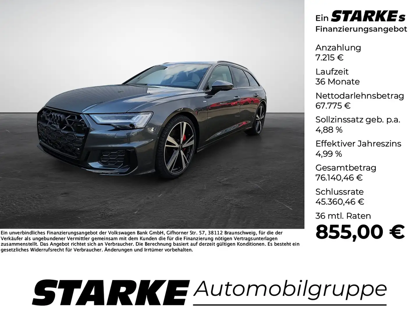 Audi A6 Avant 55 TFSI e S tronic quattro S line AHK B&O... Grau - 1