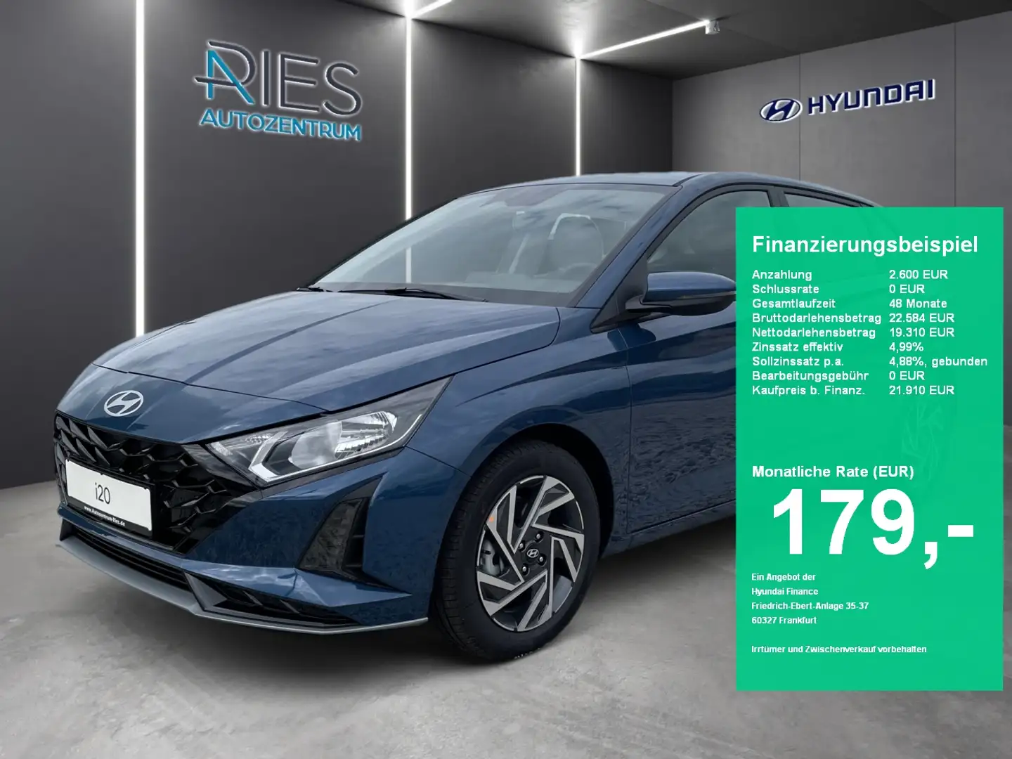 Hyundai i20 1.0 T-GDI Trend KlimaA*Navi*SHZ*4xSHZ*Kam. Azul - 1