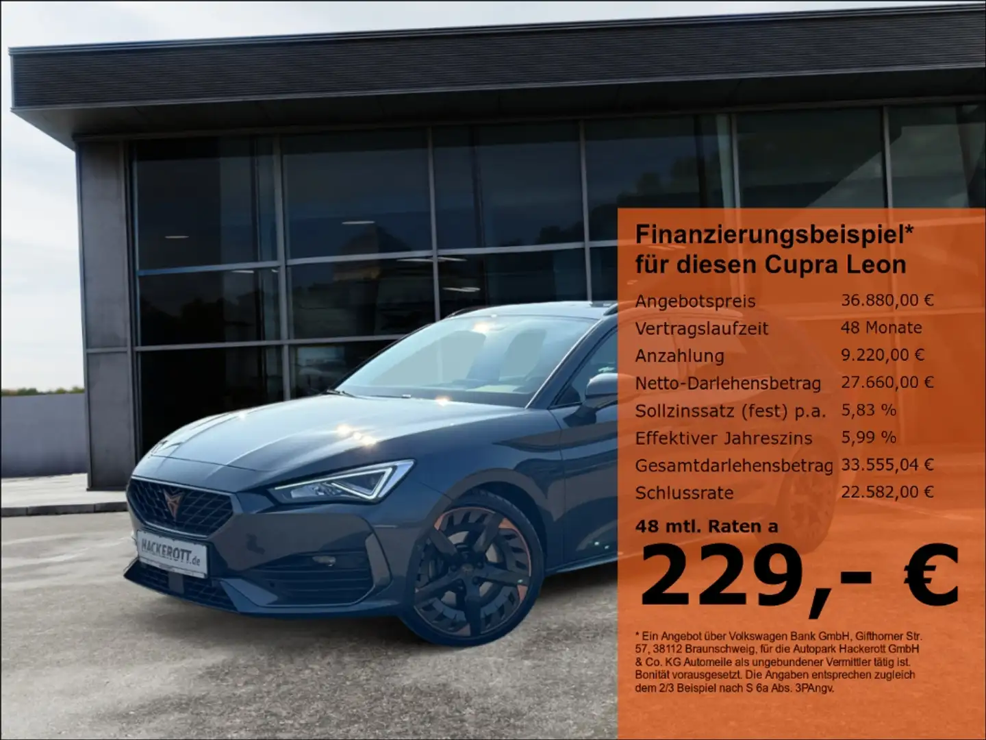 CUPRA Leon Sportstourer VZ 2.0 TSI elektr. Sitze+Heckklappe R Grau - 1