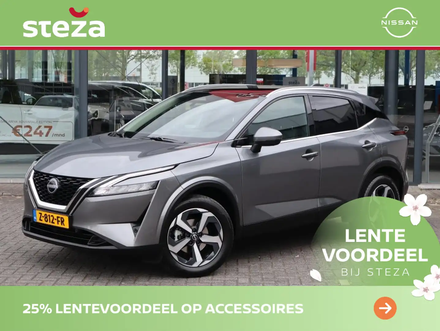 Nissan Qashqai 1.3 MHEV Xtronic N-Connecta | AUTOMAAT | Panoramad Grijs - 1