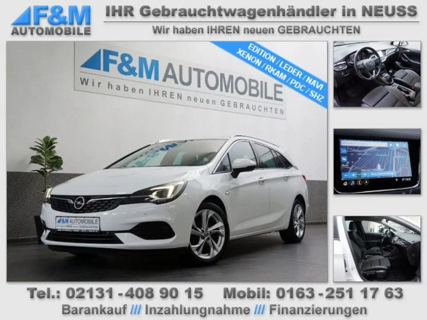 Opel Astra ST 1.5 Diesel Edition Navi Xenon R-Kam AHK Blanc - 1