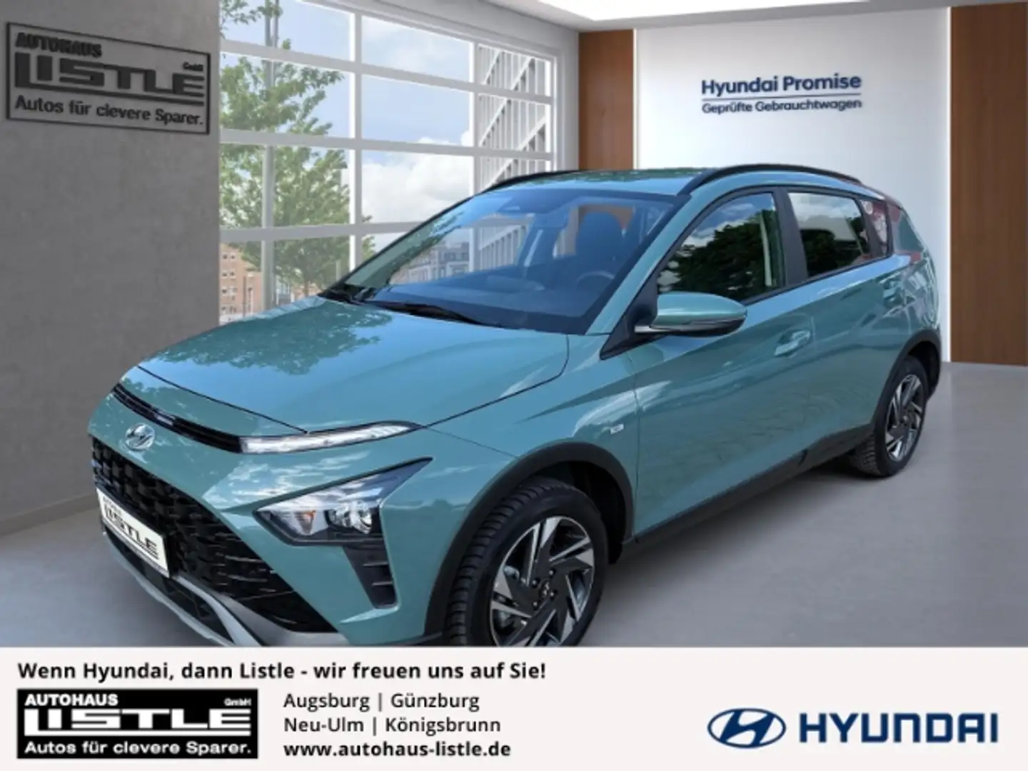 Hyundai BAYON 1.0 T-Gdi (100PS) 48V DCT Trend Navipaket, Assiste Grün - 1