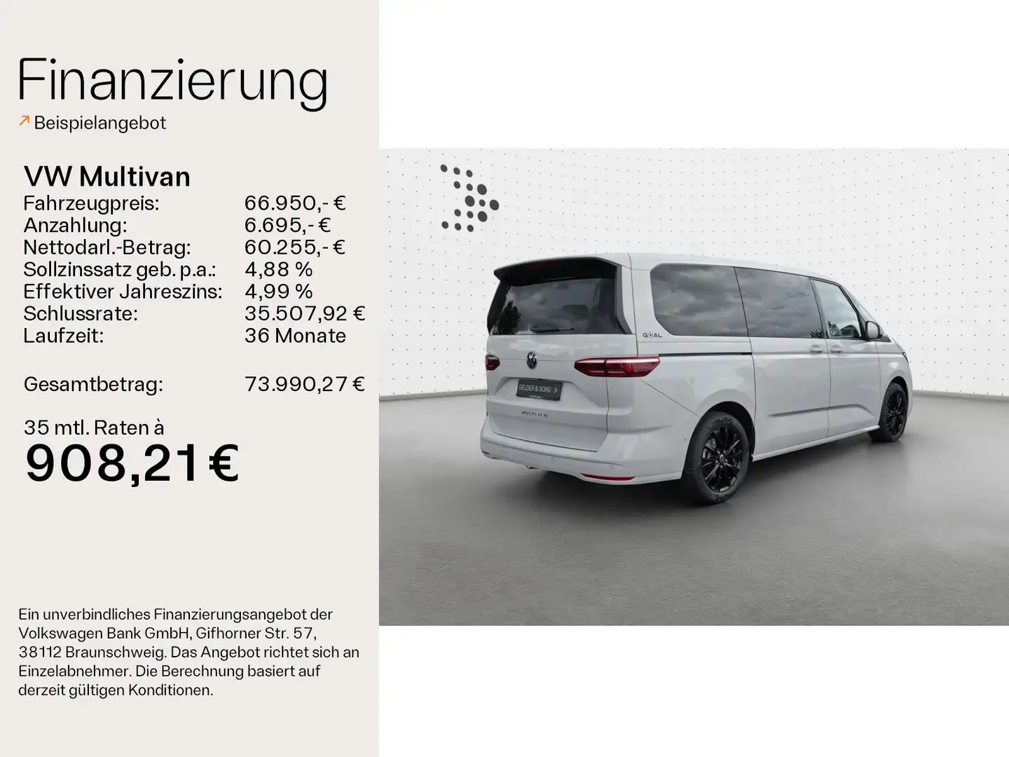 Volkswagen Multivan GOAL TDI DSG LÜ *Vis-a-Vis*Stand*AHK Blanc - 2