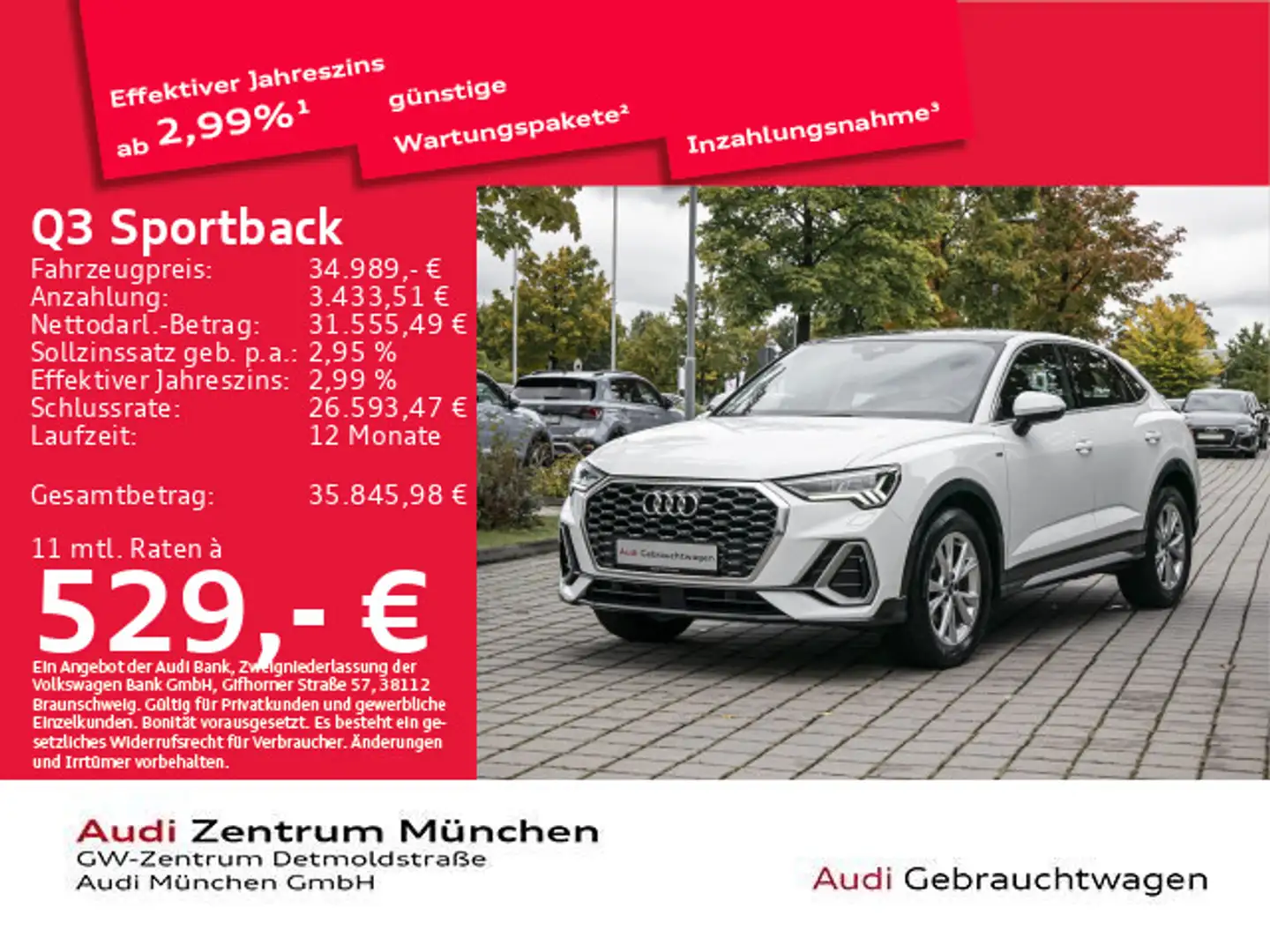 Audi Q3 35 TDI S tronic S line Pano/Navi/Vi Blanc - 1