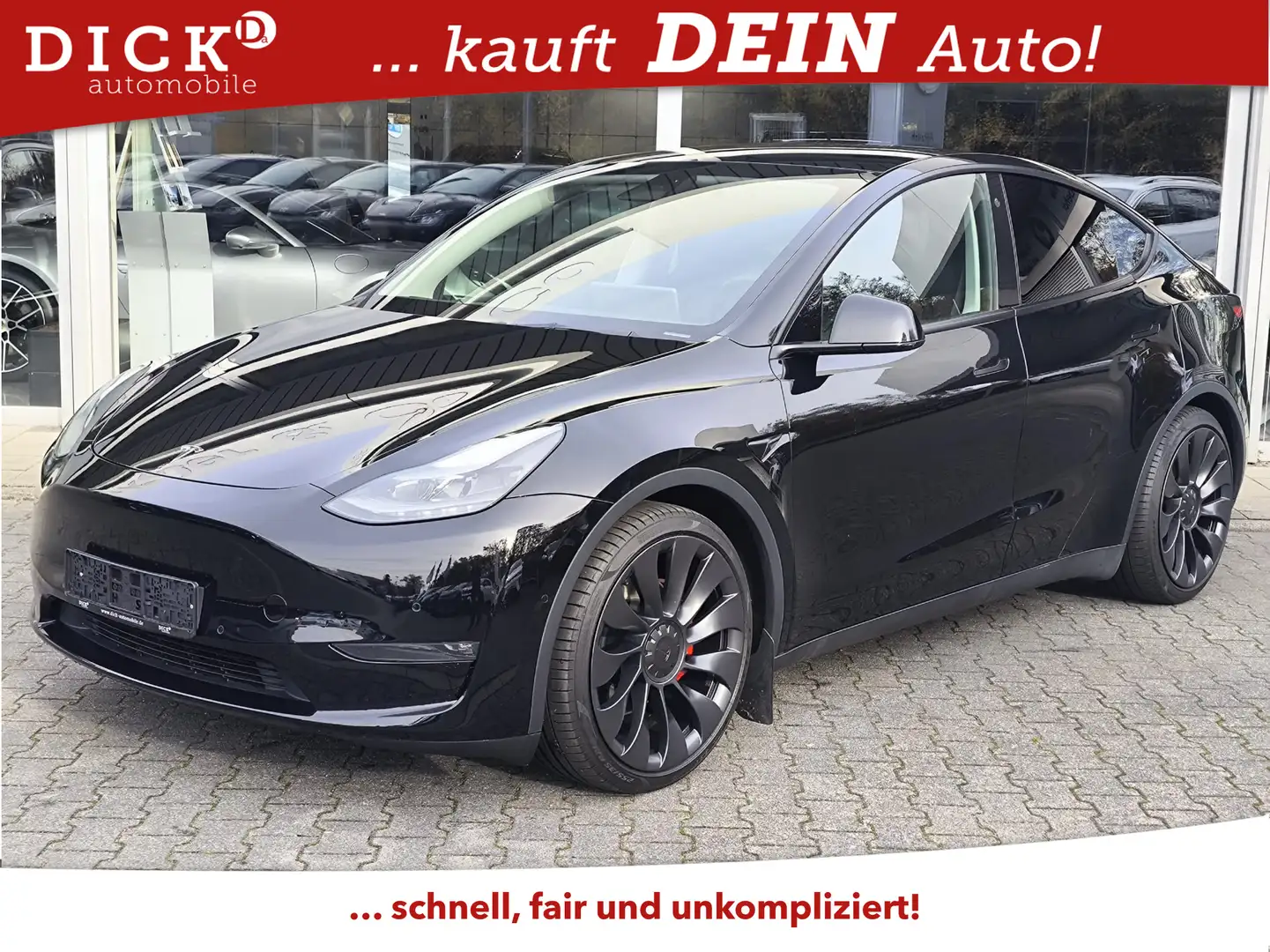 Tesla Model Y PERFORM AWD PANO+NAVI+STDHZ+ACC+360+AHK Schwarz - 1