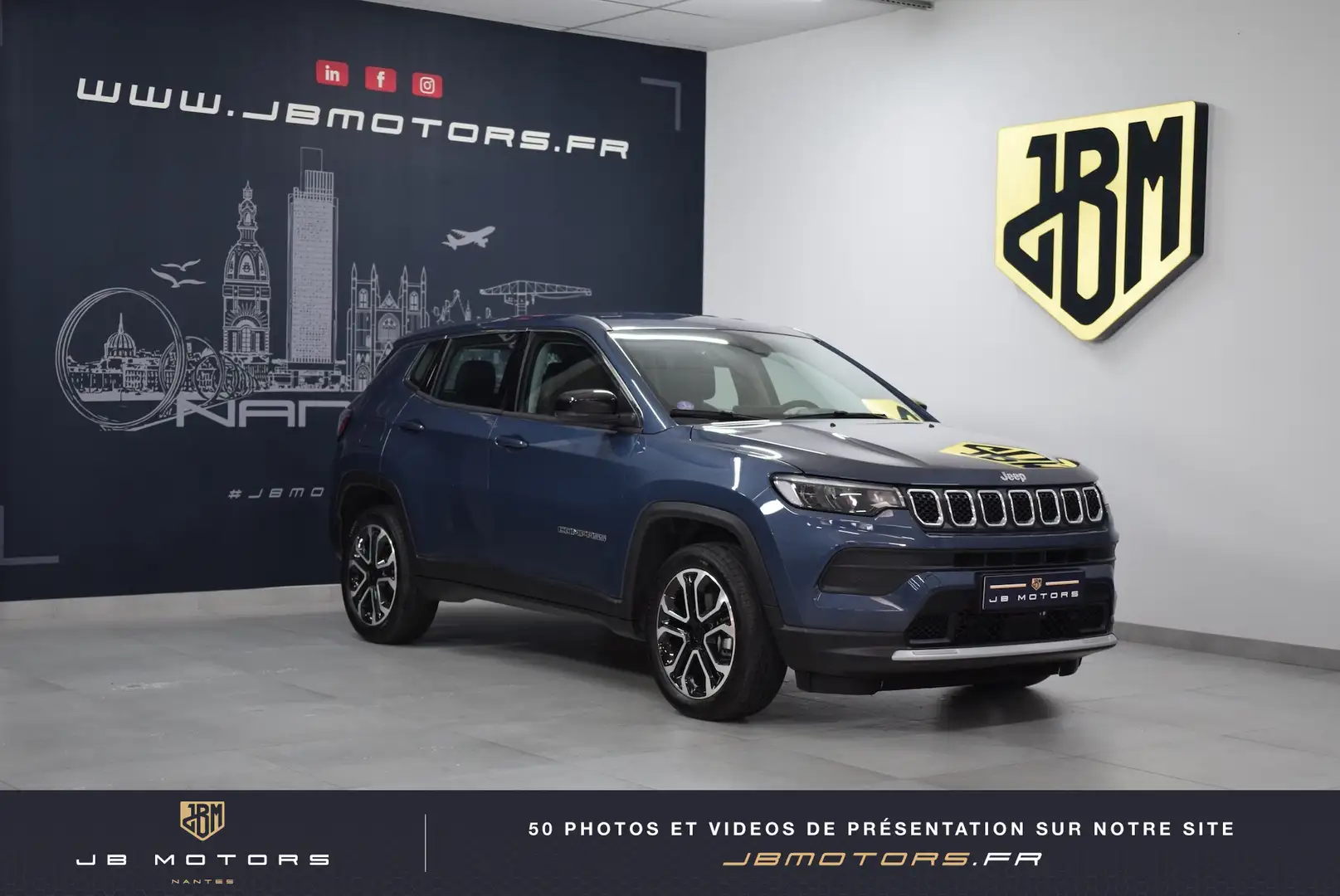 Jeep Compass 1.5 Turbo T4 130 ch BVR7 e-Hybrid Altitude + pack premium Bleu - 1