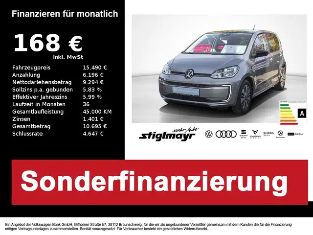 Volkswagen up! e Style Plus KLIMA+SITZHEIZUNG+LED