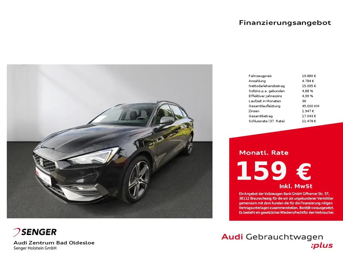 SEAT Leon Sportstourer 1.4 eHybrid FR Navi LED ACC Noir - 1