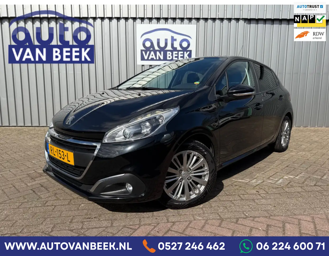 Peugeot 208 1.2 PureTech Allure|Sensoren|Metallic Zwart - 1