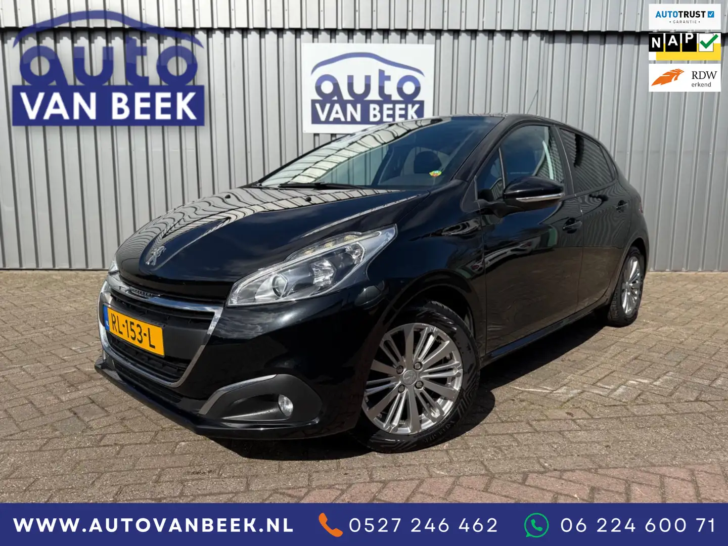 Peugeot 208 1.2 PureTech Allure|Sensoren|Metallic Schwarz - 1