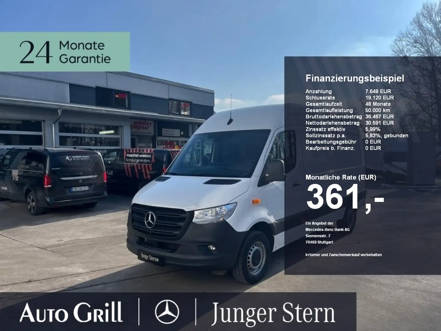 Mercedes-Benz Sprinter 317 CDI Kasten 3665 Klima Trennwand 360 Bianco - 1