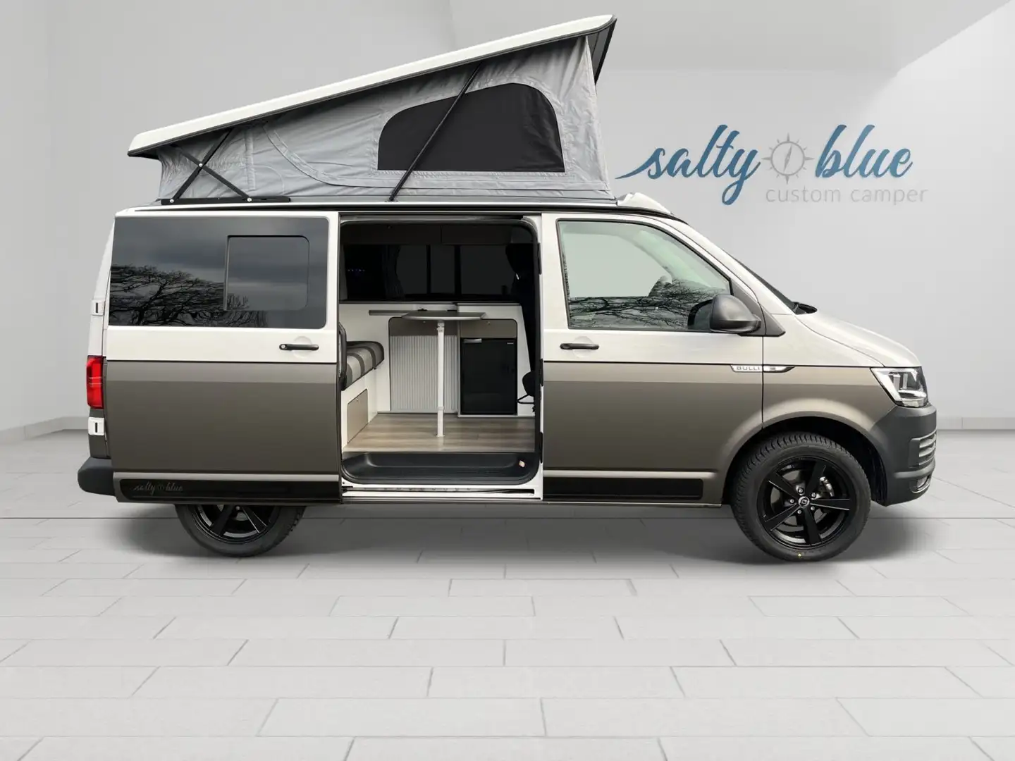 Volkswagen T6 inkl Salty Blue Premium Ausbau, Dach Wit - 1