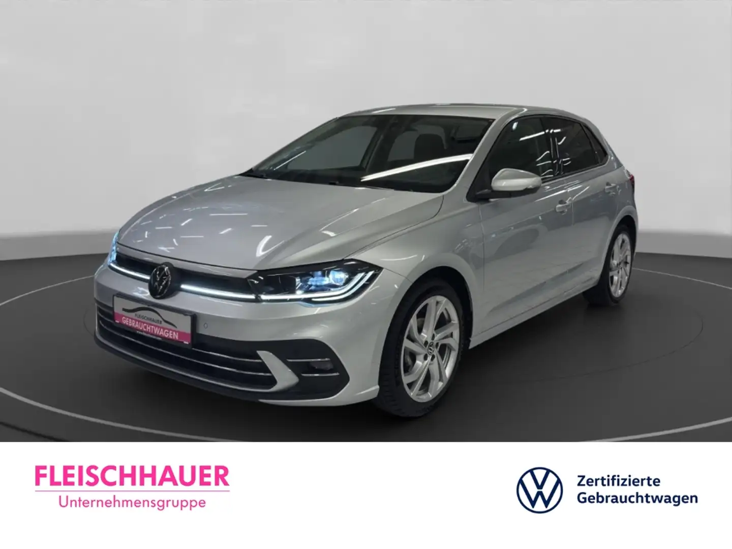 Volkswagen Polo VI Style 1.0 TSI DSG+Matrix+Navi+17''+ACC+App-conn Argent - 1