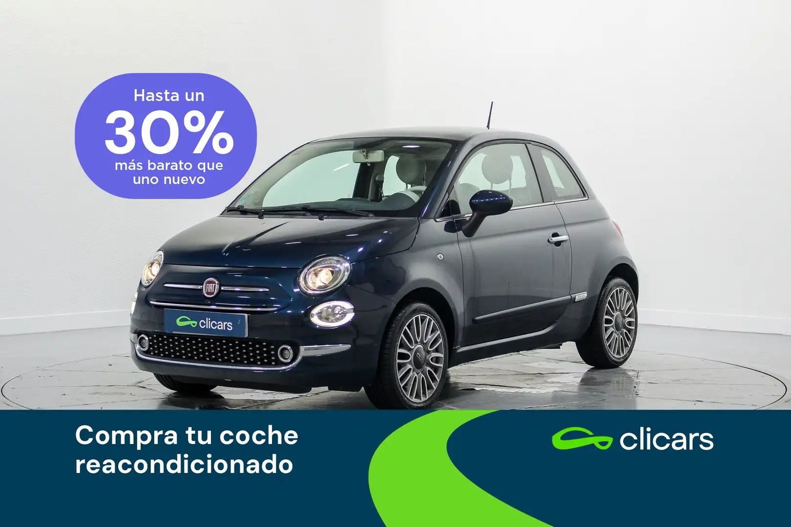 Fiat 500 1.2 Lounge Azul - 1