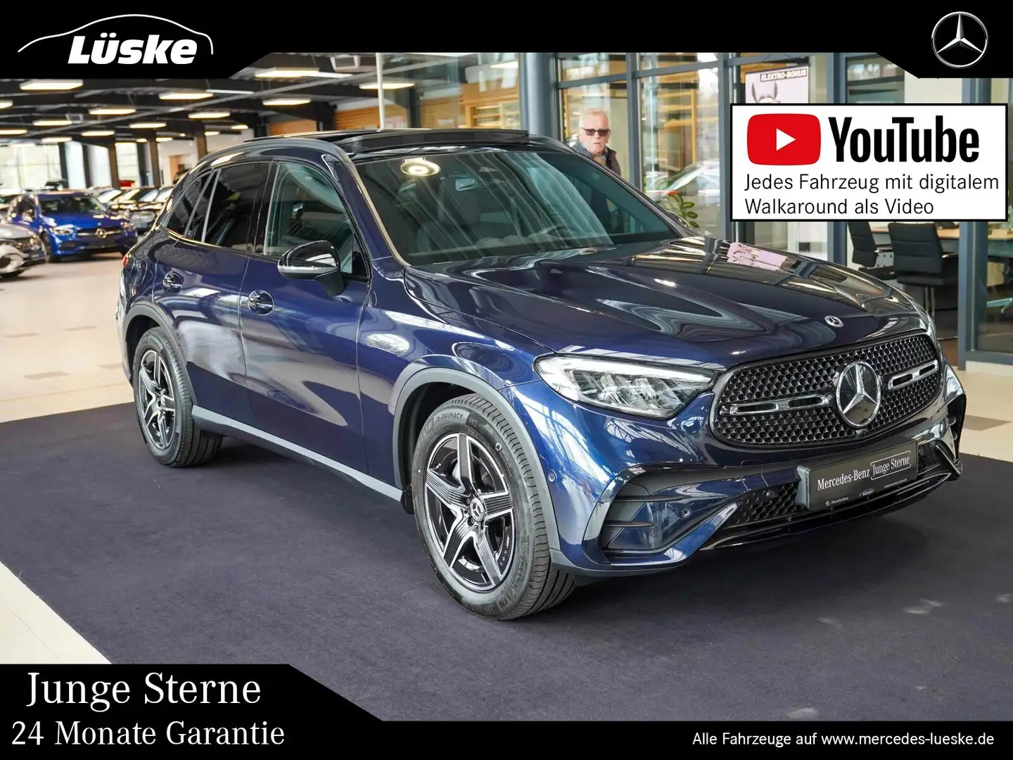 Mercedes-Benz GLC 300 GLC 300 d 4M AMG Line Night Pano AHK Standheizun Blau - 1