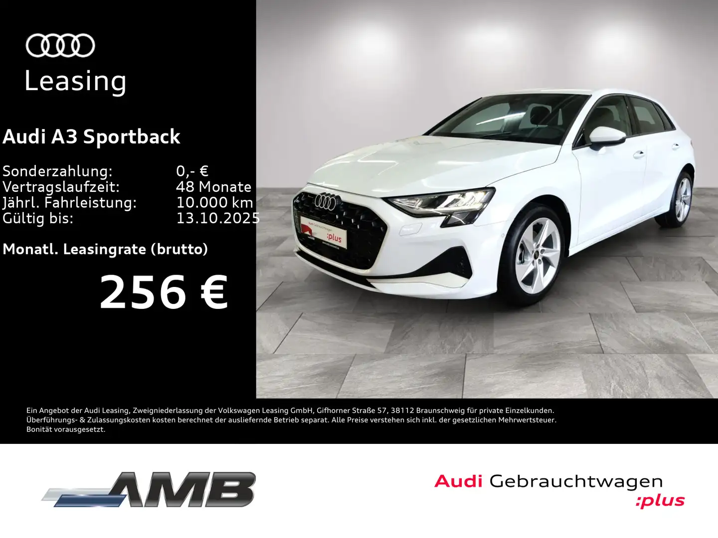 Audi A3 Advanced 30 TDI AHK/vC+/Nav+/01.30G Weiß - 1
