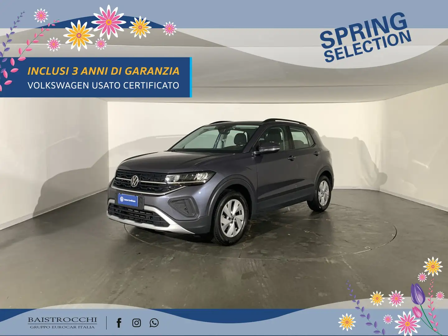 Volkswagen T-Cross 1.0 tsi life 115cv dsg Gris - 1