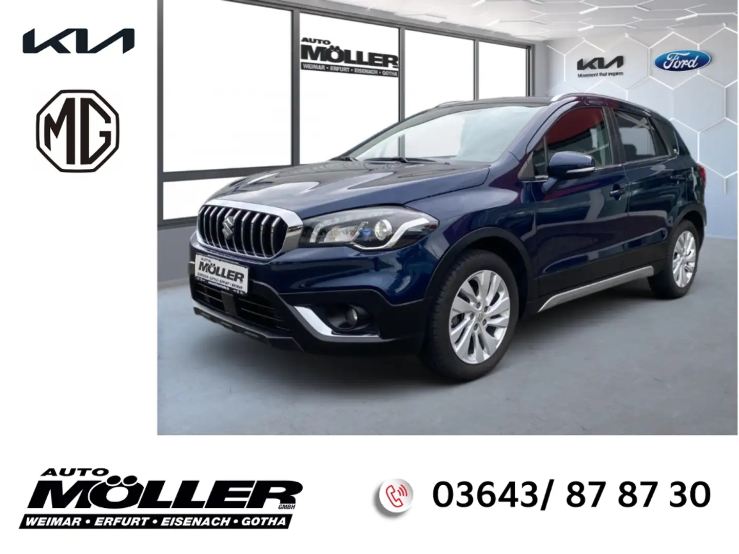Suzuki SX4 S-Cross 1.4 Comfort ALLGRIP 4x4 Kamera Navi Klima LED Bleu - 1