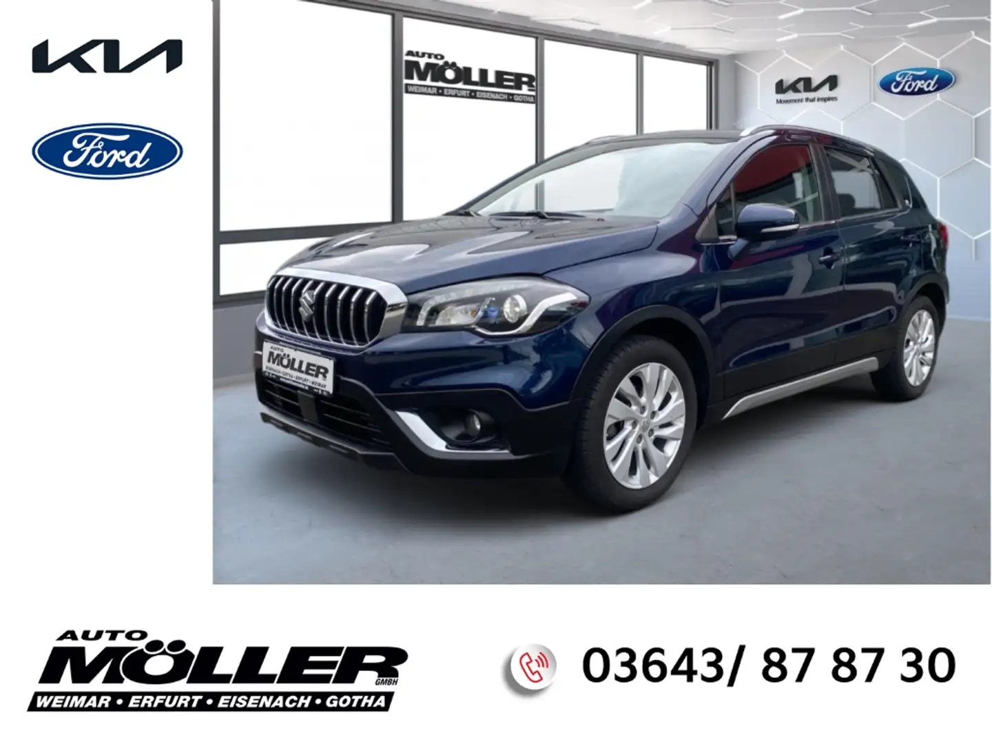 Suzuki SX4 S-Cross 1.4 Comfort ALLGRIP 4x4 Kamera Navi Klima LED Blau - 1