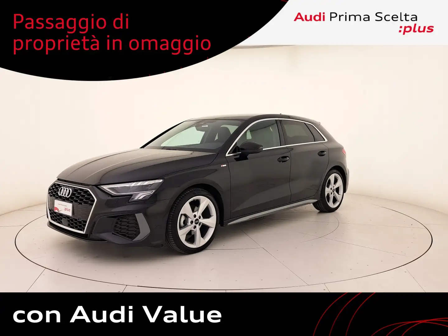 Audi A3 sportback 35 2.0 tdi s line edition s-tronic Noir - 1