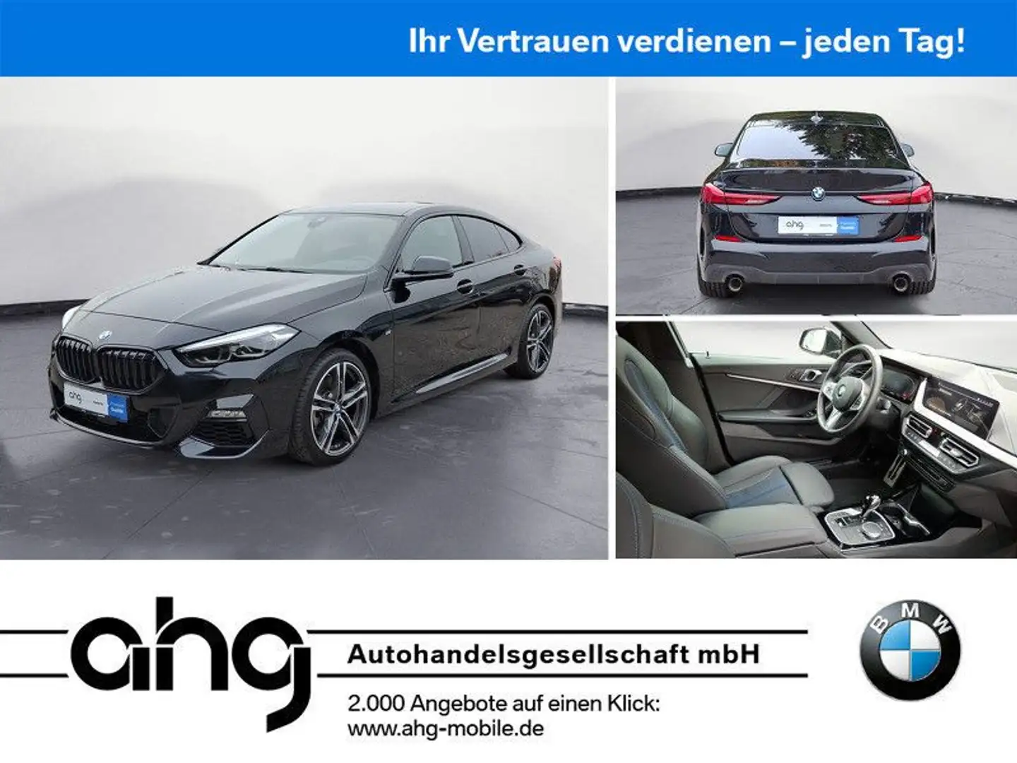 BMW 220i Gran Coupe M Sport Sport Aut. DKG Klimaaut. Noir - 1