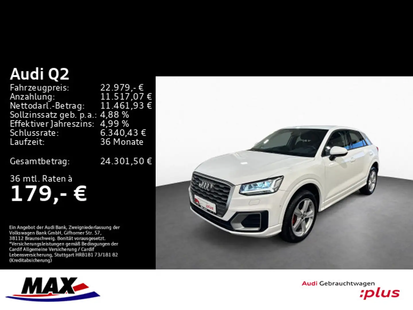 Audi Q2 40 TFSI S TRONIC QUATT ADVANCED +LED+AHK+PDC+ Weiß - 1