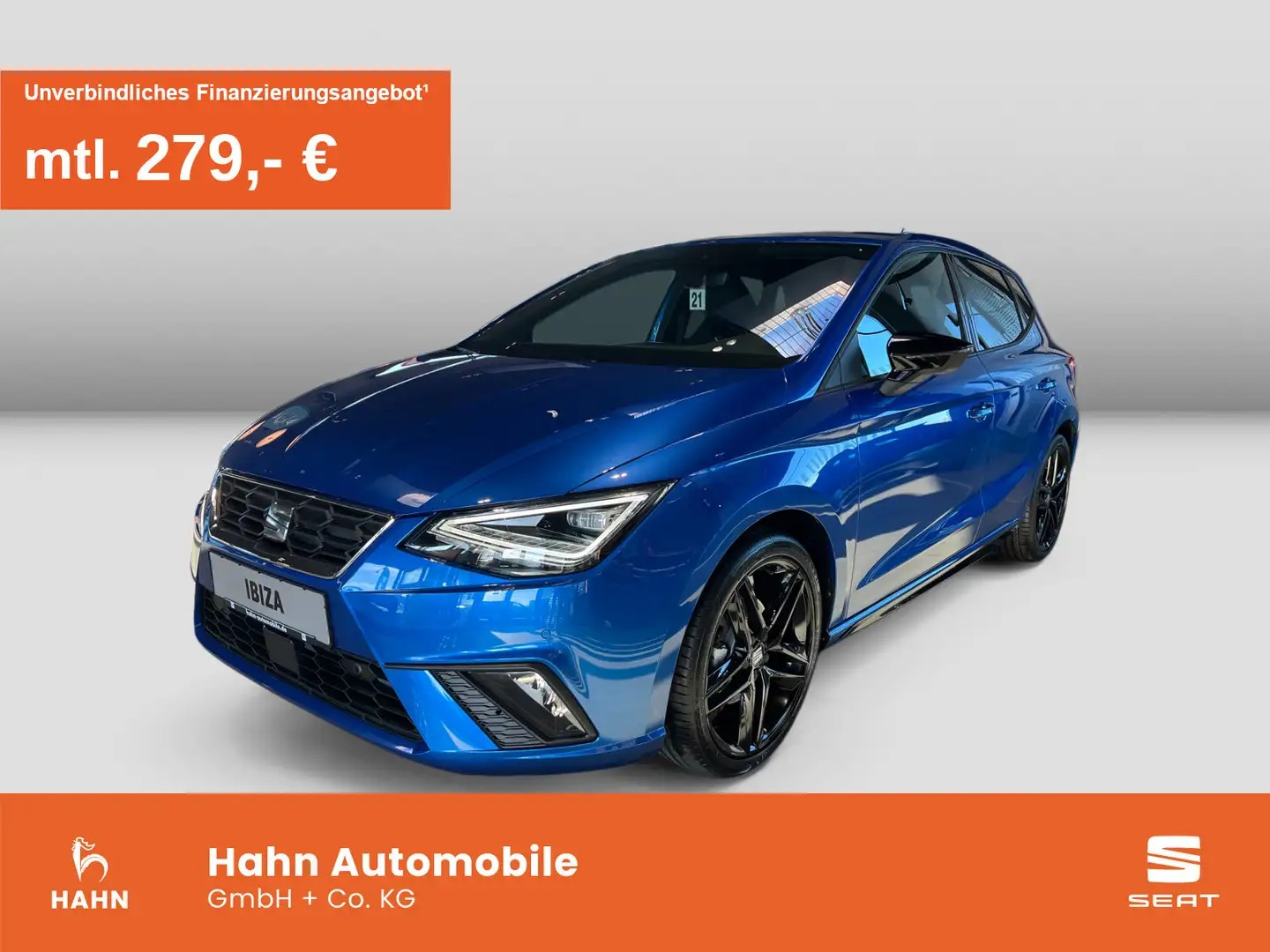 SEAT Ibiza FR Black Edition 1.0 TSI 85 kW (115PS) DSG Blau - 1