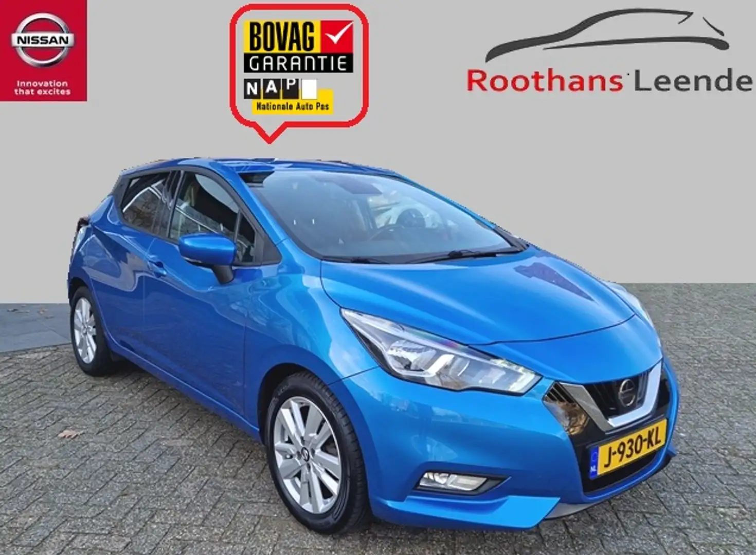Nissan Micra 1.0 100PK IG-Turbo N-Connecta - Android Auto & App Bleu - 1